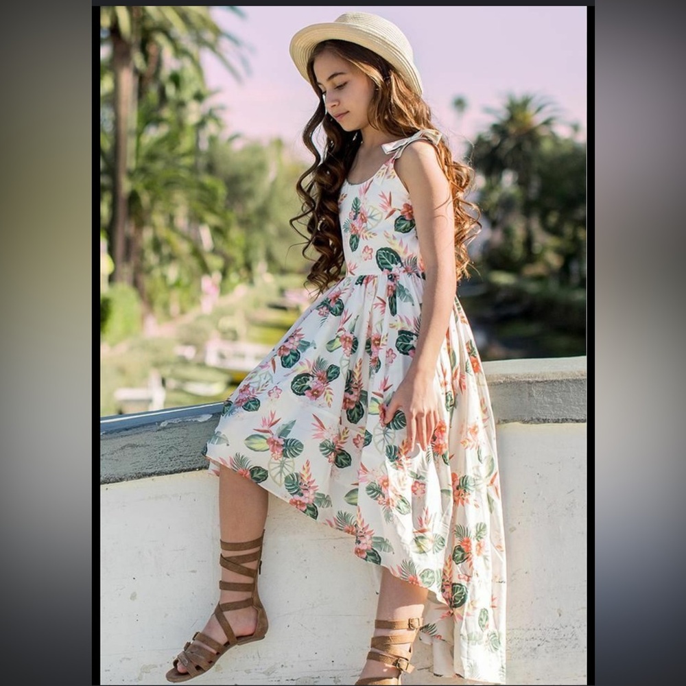 Joyfolie Floral White Dress